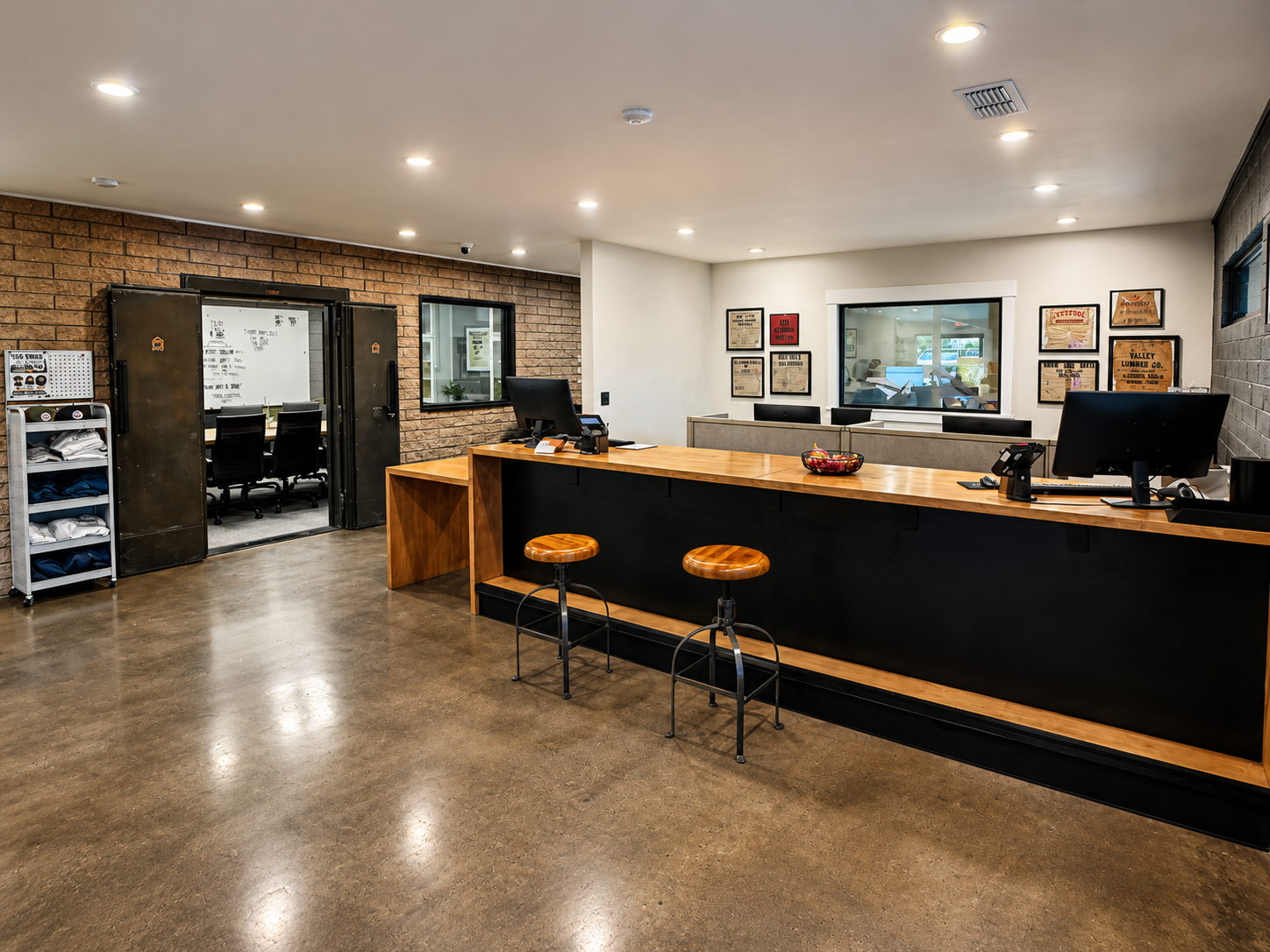 The Shasta Building Supply showroom and contractor counter in Redding, CA